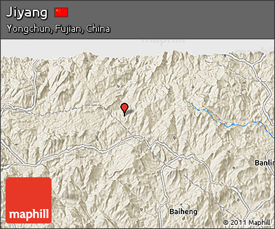 Shaded Relief 3D Map of Jiyang