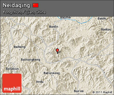 Shaded Relief 3D Map of Neidaqing