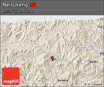 Shaded Relief 3D Map of Neisukeng