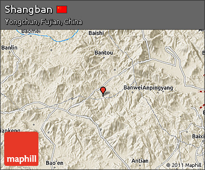 Shaded Relief 3D Map of Shangban