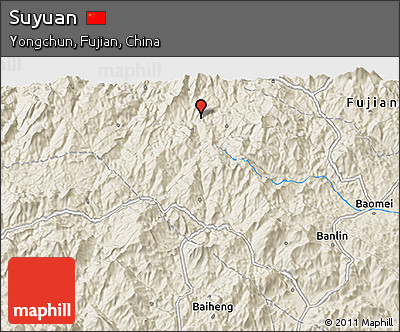 Shaded Relief 3D Map of Suyuan