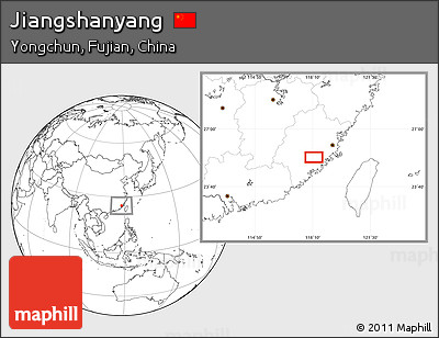 Blank Location Map of Jiangshanyang