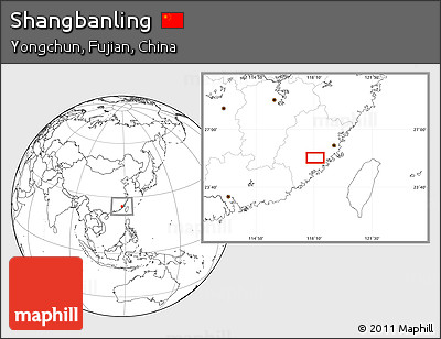 Blank Location Map of Shangbanling