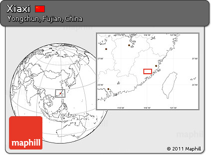 Blank Location Map of Xiaxi