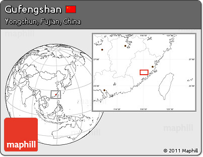 Blank Location Map of Gufengshan