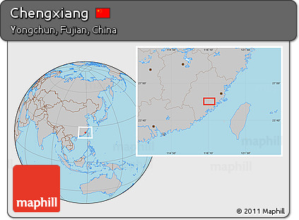 Gray Location Map of Chengxiang