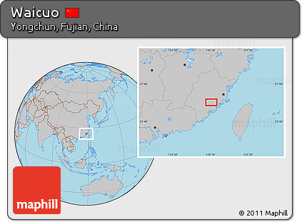 Gray Location Map of Waicuo