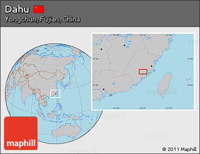Gray Location Map of Dahu