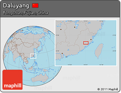 Gray Location Map of Daluyang