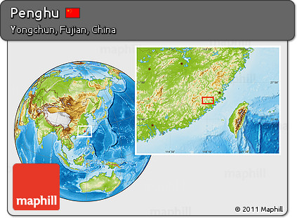 Physical Location Map of Penghu