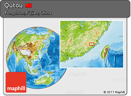 Physical Location Map of Qutou