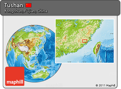 Physical Location Map of Tushan