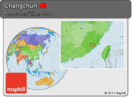 Political Location Map of Changchun