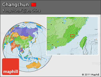 Political Location Map of Changchun