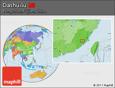 Political Location Map of Dashuilu