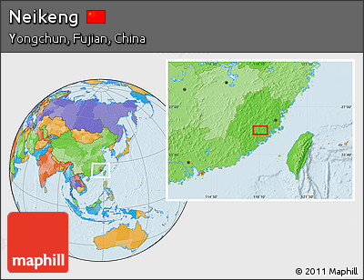Political Location Map of Neikeng