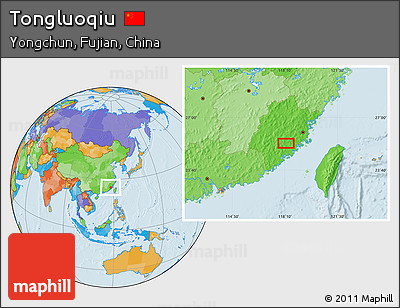 Political Location Map of Tongluoqiu