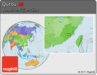 Political Location Map of Qutou
