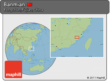 Savanna Style Location Map of Banmian