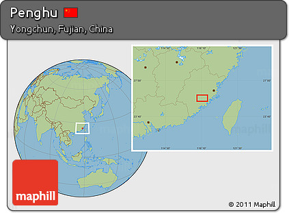 Savanna Style Location Map of Penghu