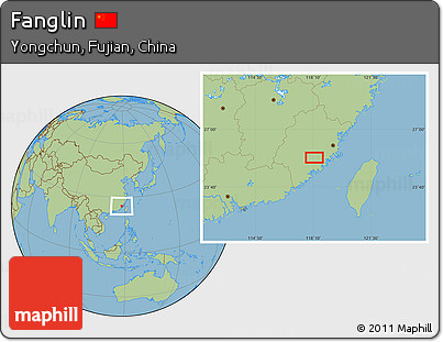 Savanna Style Location Map of Fanglin