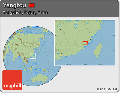 Savanna Style Location Map of Yangtou
