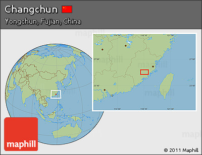 Savanna Style Location Map of Changchun