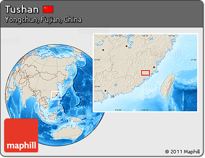 Shaded Relief Location Map of Tushan