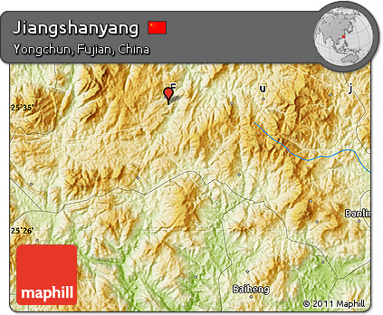 Physical Map of Jiangshanyang