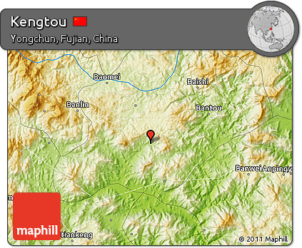 Physical Map of Kengtou