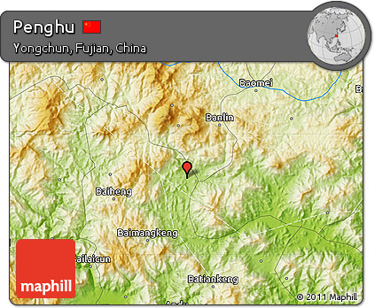 Physical Map of Penghu