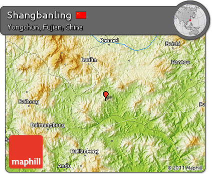 Physical Map of Shangbanling