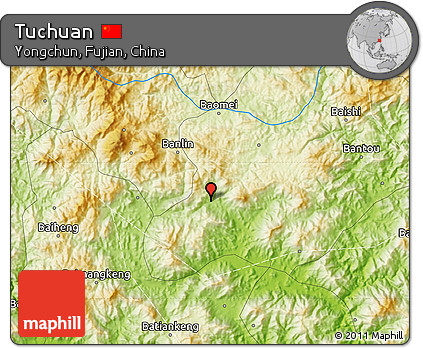 Physical Map of Tuchuan