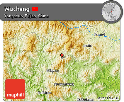 Physical Map of Wucheng