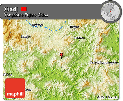 Physical Map of Xiadi