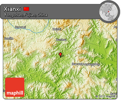 Physical Map of Xianxi