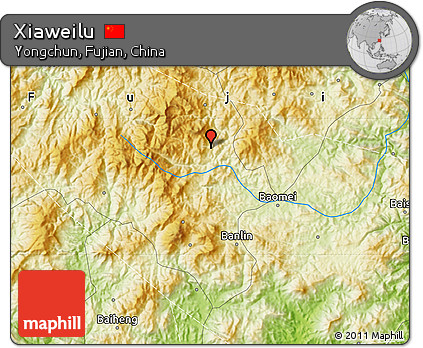 Physical Map of Xiaweilu