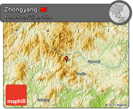 Physical Map of Zhongyang