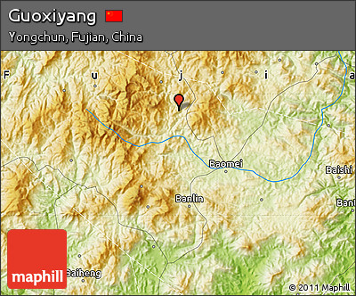 Physical Map of Guoxiyang