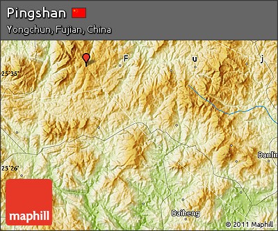 Physical Map of Pingshan