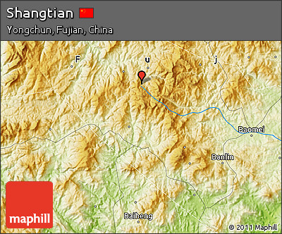 Physical Map of Shangtian
