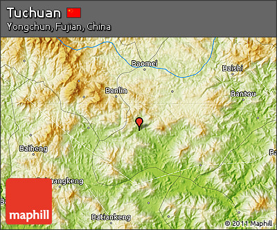 Physical Map of Tuchuan