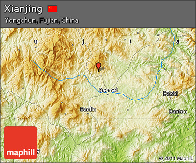 Physical Map of Xianjing