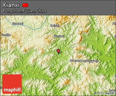 Physical Map of Xianxi