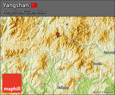 Physical Map of Yangshan