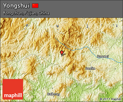 Physical Map of Yongshui