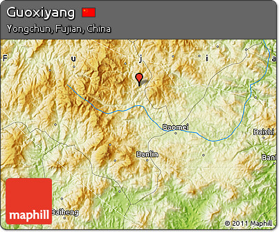Physical Map of Guoxiyang