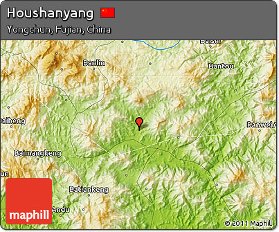 Physical Map of Houshanyang