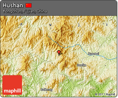 Physical Map of Hushan