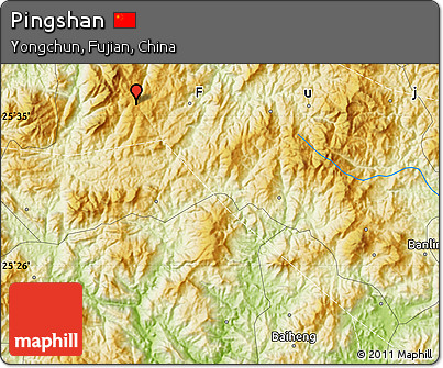 Physical Map of Pingshan